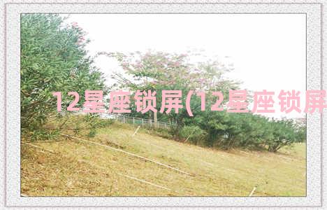 12星座锁屏(12星座锁屏密码)