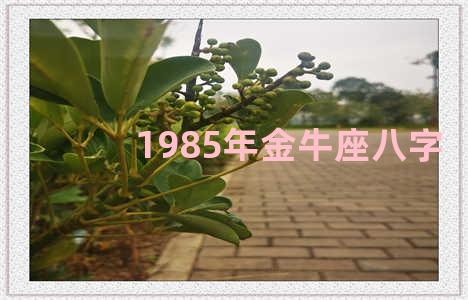 1985年金牛座八字