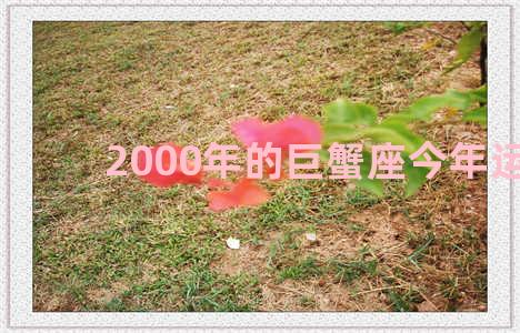 2000年的巨蟹座今年运势