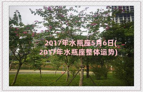 2017年水瓶座5月6日(2017年水瓶座整体运势)