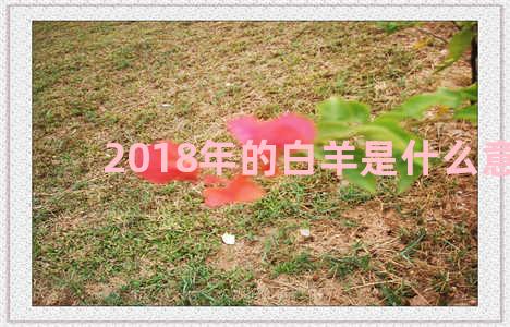 2018年的白羊是什么意思