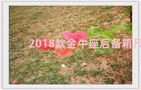 2018款金牛座后备箱尺寸