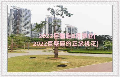 2022巨蟹座8月学业(2022巨蟹座的正缘桃花)