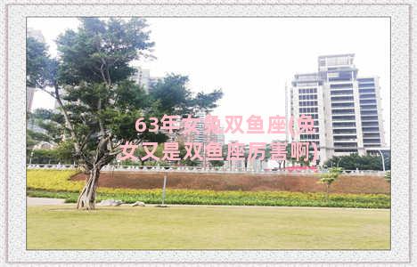 63年女兔双鱼座(兔女又是双鱼座厉害啊)