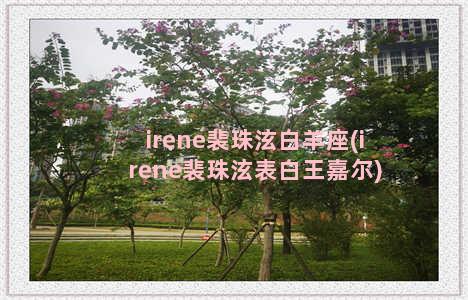 irene裴珠泫白羊座(irene裴珠泫表白王嘉尔)