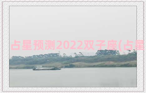 占星预测2022双子座(占星预测股市)