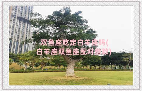 双鱼座吃定白羊座吗(白羊座双鱼座配对指数)