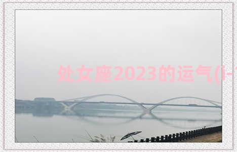 处女座2023的运气(i-1)