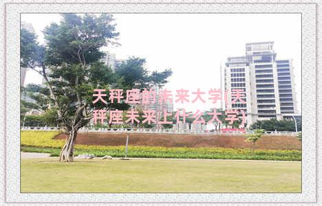 天秤座的未来大学(天秤座未来上什么大学)