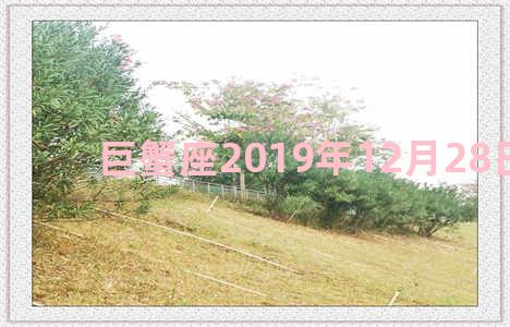 巨蟹座2019年12月28日运势