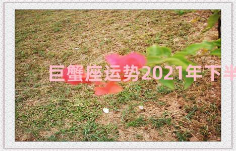 巨蟹座运势2021年下半年