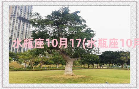 水瓶座10月17(水瓶座10月17号运势)