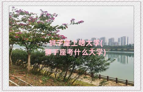 狮子座上啥大学(狮子座考什么大学)