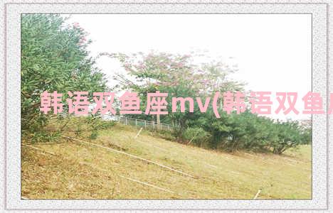 韩语双鱼座mv(韩语双鱼座歌词)